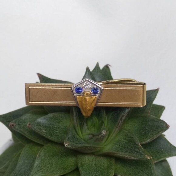 Tie Clip menswear necktie vintage antique tiny lapel cute gift for groomsman - Picture 3 of 9